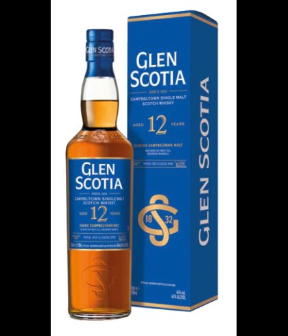 Fles Glen Scotia 12 Years Old, single malt whisky, op voorraad bij slijterij t Bockje in Bathmen