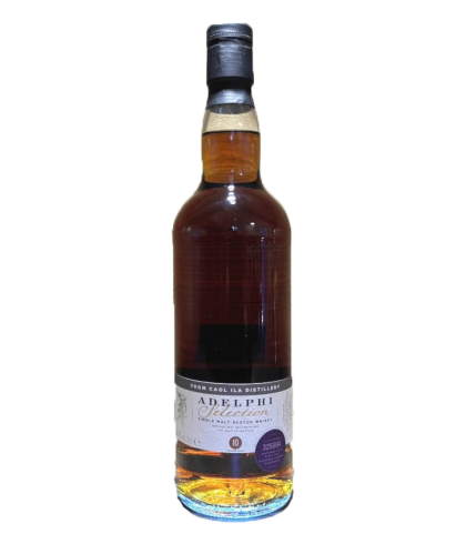 Fles Adelphi Selection Caol Ila 10 Years Old, single malt whisky, op voorraad bij slijterij t Bockje in Bathmen