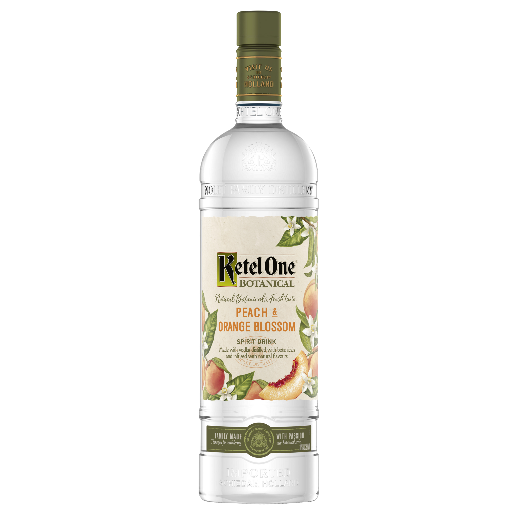 Wodka Ketel One Botanical Peach & Orange Blossom van Ketel One, op voorraad bij slijterij ’t Bockje in Bathmen