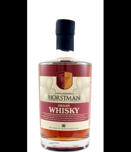 Fles HORSTMAN graan whisky Red, whisky, op voorraad bij slijterij t Bockje in Bathmen