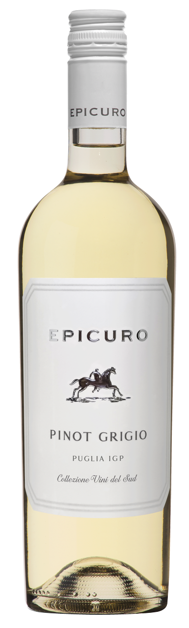 Fles Epicuro Pinot Grigio, wijn, op voorraad bij slijterij t Bockje in Bathmen