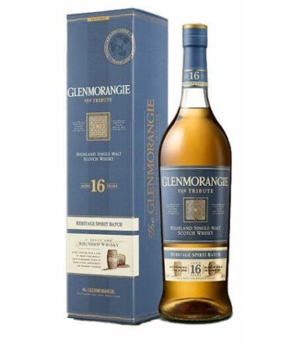 Fles Glenmorangie The Tribute 16 Years Old, single malt whisky, op voorraad bij slijterij t Bockje in Bathmen