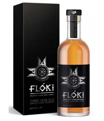 Fles Floki Single Malt 3 Years Old Cask Reserve, whisky, op voorraad bij slijterij ’t Bockje in Bathmen