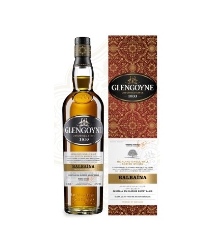 Fles Glengoyne Balbaína 1 liter, single malt whisky, op voorraad bij slijterij t Bockje in Bathmen
