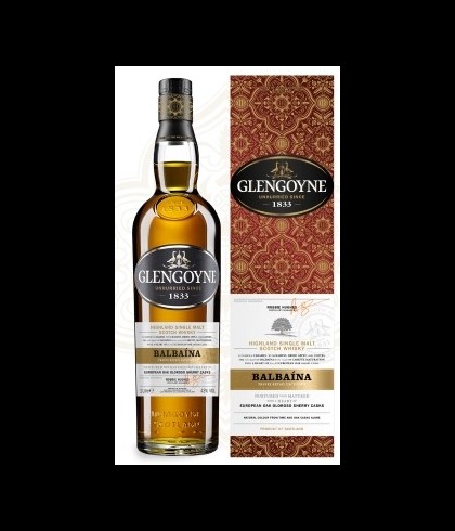 Fles Glengoyne Balba&iacute;na 1 liter, single malt whisky, op voorraad bij slijterij t Bockje in Bathmen