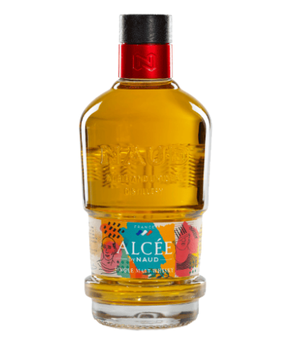 Fles Naud Alcée Single Malt Whisky, whisky, op voorraad bij slijterij ’t Bockje in Bathmen