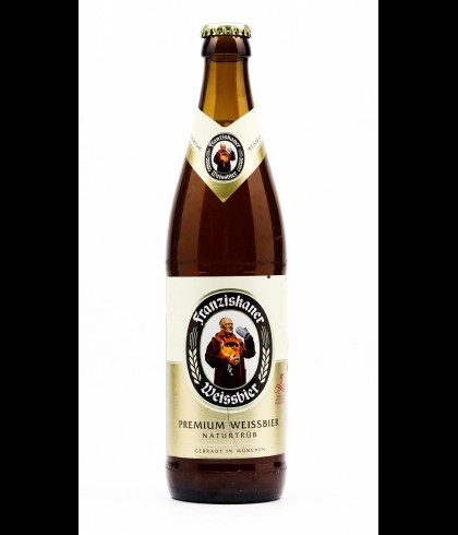 Franziskaner Hefe Weissbier, bier bij slijterij t Bockje in Bathmen