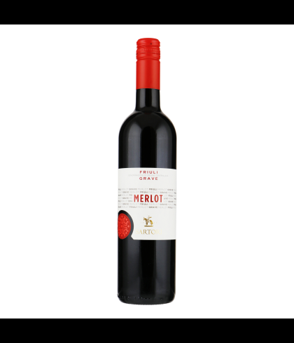 Fles Sartori Merlot Friuli Grave DOC, wijn op voorraad bij slijterij t Bockje in Bathmen