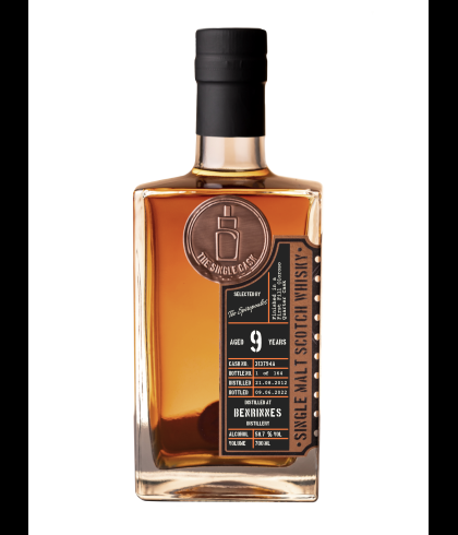 Fles The Single Cask Benrinnes 9 Years Old 2012, single malt whisky, op voorraad bij slijterij t Bockje in Bathmen