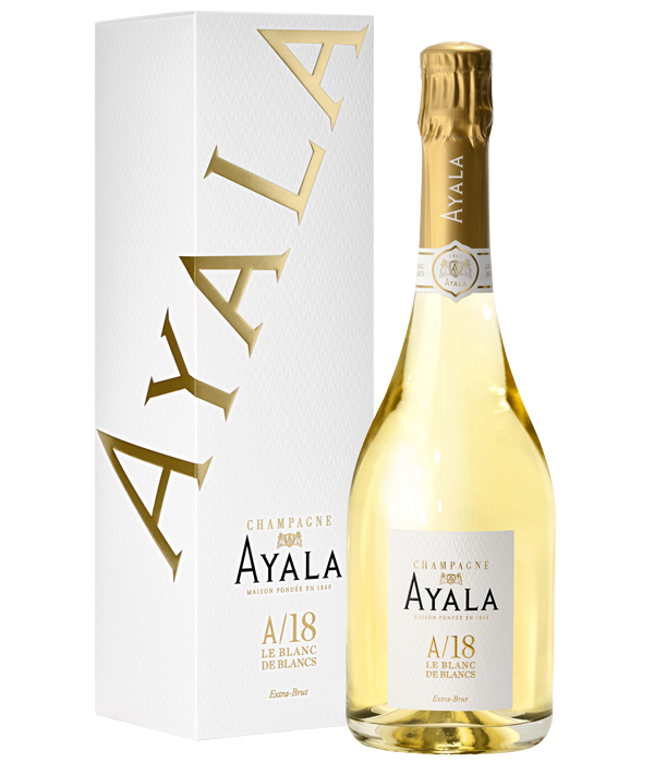 Ayala A/18 Le Blanc de Blancs Extra Brut in Luxe Geschenkdoos, wijn bij t Bockje in Bathmen