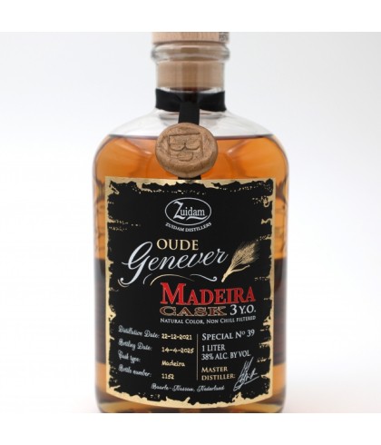 Zuidam Oude Genever Special No. 39 Madeira Cask 3 Years Old, jenever bij slijterij t Bockje in Bathmen