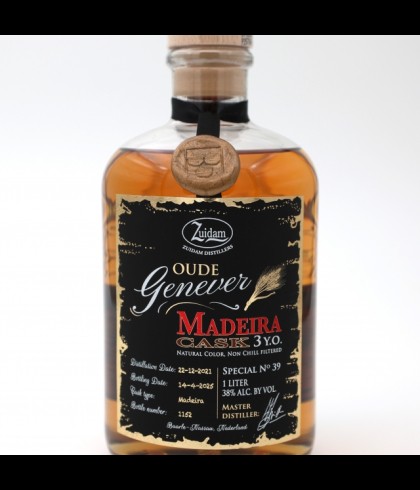 Zuidam Oude Genever Special No. 39 Madeira Cask 3 Years Old, jenever bij slijterij t Bockje in Bathmen