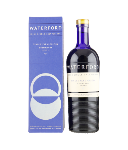 Fles Waterford Single Farm Origin Broomlands Single Malt 1.1, whisky, bij slijterij t Bockje in Bathmen