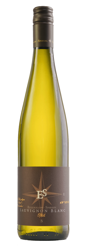 Fles Ellermann-Spiegel Sauvignon Blanc Trocken, wijn, bij slijterij ’t Bockje in Bathmen