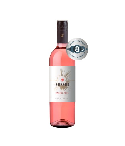 Fles Phebus Malbec Rosé Mendoza, wijn op voorraad bij slijterij t Bockje in Bathmen