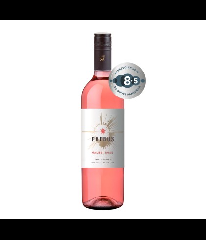 Fles Phebus Malbec Rosé Mendoza, wijn op voorraad bij slijterij t Bockje in Bathmen