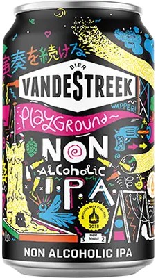 Fles Vandestreek Playground Non Alcoholic IPA, bier van Vandestreek, op voorraad bij slijterij ’t Bockje in Bathmen