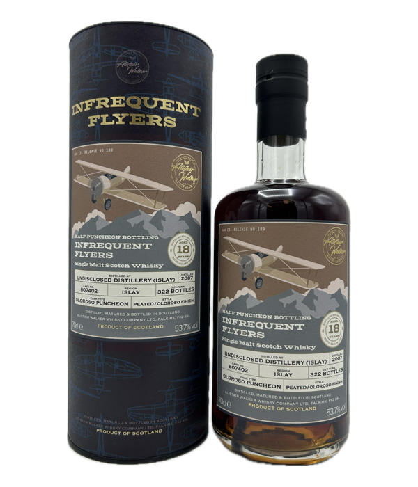 Infrequent Flyers Undisclosed Distillery (Islay) 2007 18Y bij t Bockje in Bathmen