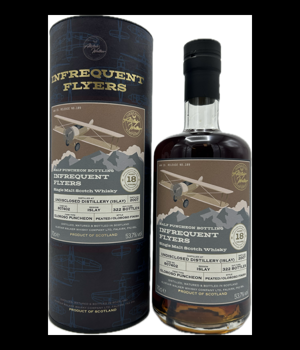 Infrequent Flyers Undisclosed Distillery (Islay) 2007 18Y bij t Bockje in Bathmen