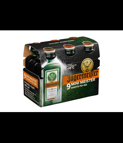 Jägermeister Mini Meister 9 Shots-to-go, bij slijterij t Bockje in Bathmen