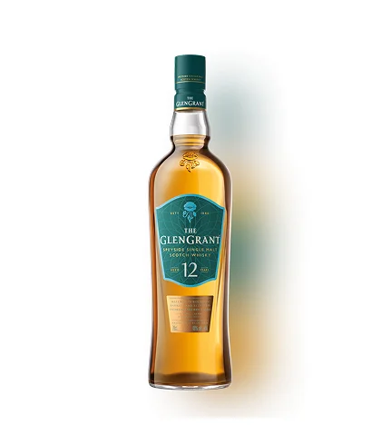 Fles The Glengrant 12YO, whisky, bij slijterij t Bockje in Bathmen