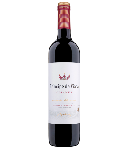 Fles Principe de Viana Crianza, wijn op voorraad bij slijterij t Bockje in Bathmen