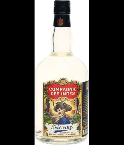 Fles Compagnie Des Indes Tricorne White Rum, rum, op voorraad bij slijterij t Bockje in Bathmen