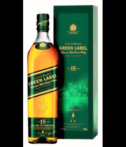 Fles blended Scotch van Johnnie Walker, op voorraad bij slijterij t Bockje in Bathmen
