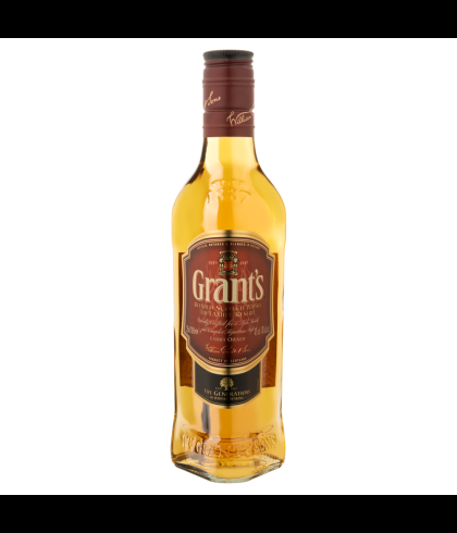 Fles Grant's whisky, whisky, op voorraad bij slijterij t Bockje in Bathmen