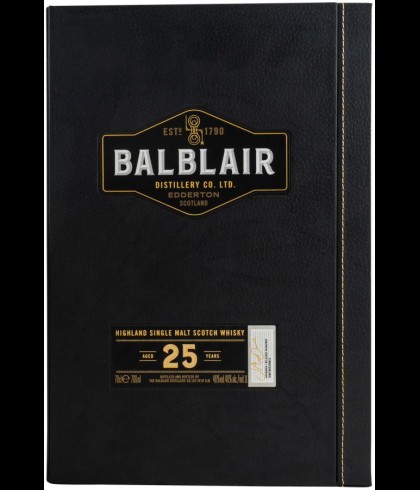 Fles Balblair 25 Years Old, single malt whisky, op voorraad bij slijterij t Bockje in Bathmen