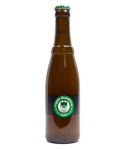Fles Trappist Westvleteren Blond, bier van Abdij St-Sixtus, bij slijterij t Bockje in Bathmen