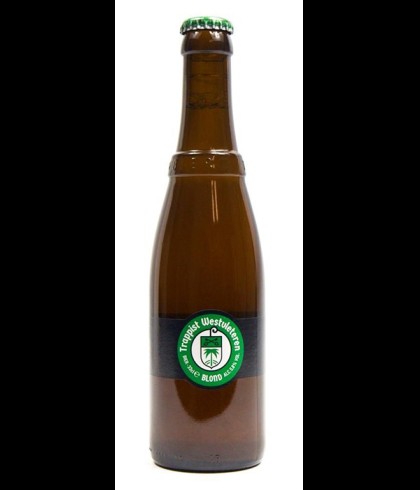 Fles Trappist Westvleteren Blond, bier van Abdij St-Sixtus, bij slijterij t Bockje in Bathmen