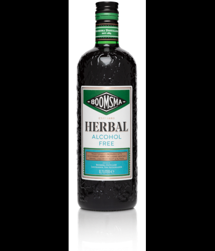 Fles Boomsma Herbal Alcohol Free van 70 centiliter, alcoholvrije kruidenlikeur uit Leeuwarden, op voorraad bij slijterij t Bockje in Bathmen