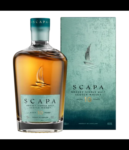 Fles Scapa 10 Years Old, whisky, op voorraad bij slijterij t Bockje in Bathmen
