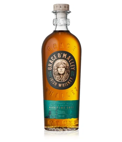 Fles Grace O'Malley Maritime Cask Irish Whiskey, whisky, op voorraad bij slijterij ’t Bockje in Bathmen