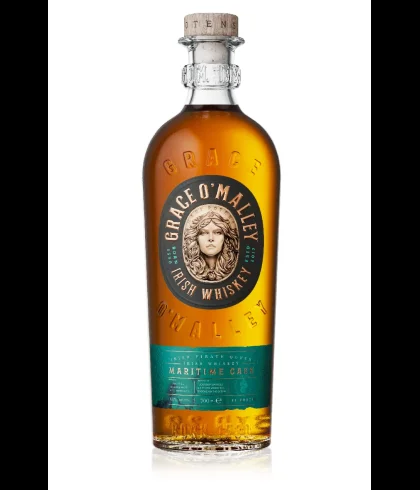 Fles Grace O'Malley Maritime Cask Irish Whiskey, whisky, op voorraad bij slijterij ’t Bockje in Bathmen