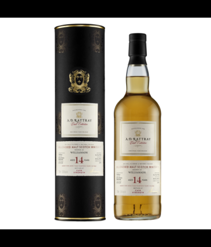 Fles AD RATTRAY WILLIAMSON 14 Years Old, whisky, op voorraad bij slijterij t Bockje in Bathmen
