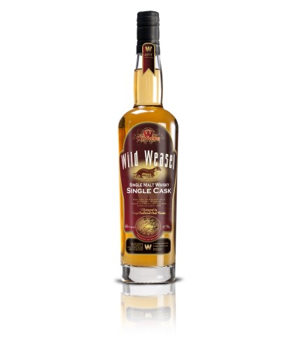 Fles Wild Weasel Single Cask Single Malt Whiskey, whisky, op voorraad bij slijterij ’t Bockje in Bathmen