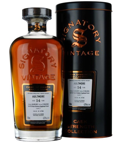 Fles Signatory Vintage Aultmore 14 Years Old 2011, single malt whisky, op voorraad bij slijterij t Bockje in Bathmen