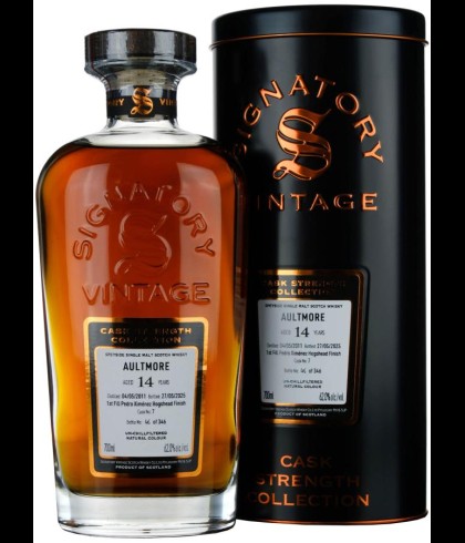 Fles Signatory Vintage Aultmore 14 Years Old 2011, single malt whisky, op voorraad bij slijterij t Bockje in Bathmen