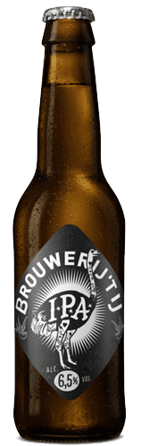 Fles Brouwerij 't IJ IPA, bier van Brouwerij 't IJ, op voorraad bij slijterij t Bockje in Bathmen