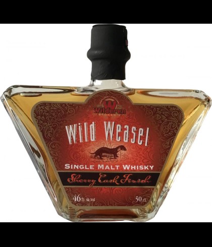 Fles WILDEREN WILD WEASEL Sherry Cask #32, whisky, op voorraad bij slijterij t Bockje in Bathmen