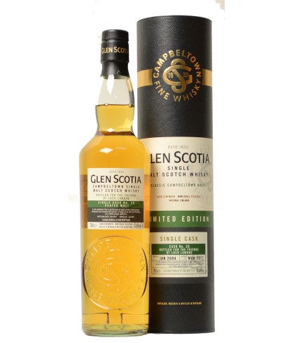 Fles Glen Scotia Single Bourbon Cask 11 Years Old Single Malt Scotch Whisky, whisky, op voorraad bij slijterij t Bockje in Bathmen