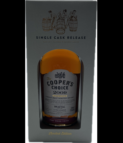 Fles Cooper&rsquo;s Choice Braeval 15 Years Old, single malt whisky, op voorraad bij slijterij t Bockje in Bathmen
