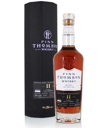 Fles Finn Thomson Aultmore 2013 11 Years Old, single malt whisky, op voorraad bij slijterij t Bockje in Bathmen