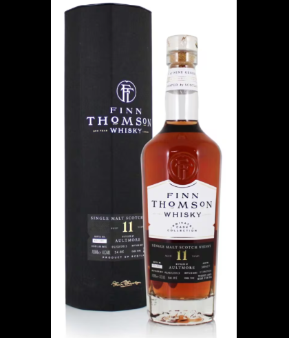 Fles Finn Thomson Aultmore 2013 11 Years Old, single malt whisky, op voorraad bij slijterij t Bockje in Bathmen