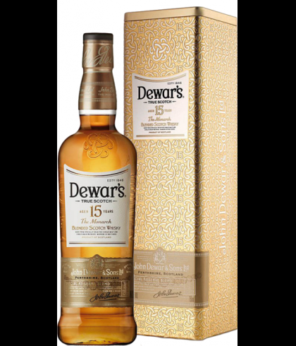 Fles Dewar&rsquo;s 15 Years Old, single malt whisky, op voorraad bij slijterij t Bockje in Bathmen