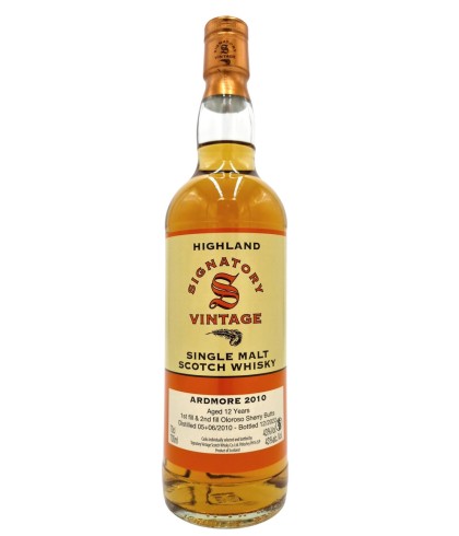 Fles Signatory Vintage Ardmore 2010 Copper, geturfde Highland single malt van de Ardmore-distilleerderij, op voorraad bij slijterij t Bockje in Bathmen
