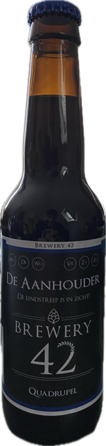Fles Brewery 42 De Aanhouder, bier van Brewery 42, bij slijterij ’t Bockje in Bathmen