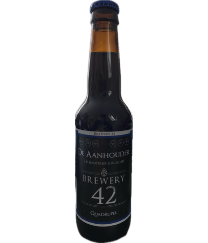 Fles Brewery 42 De Aanhouder, bier van Brewery 42, bij slijterij t Bockje in Bathmen